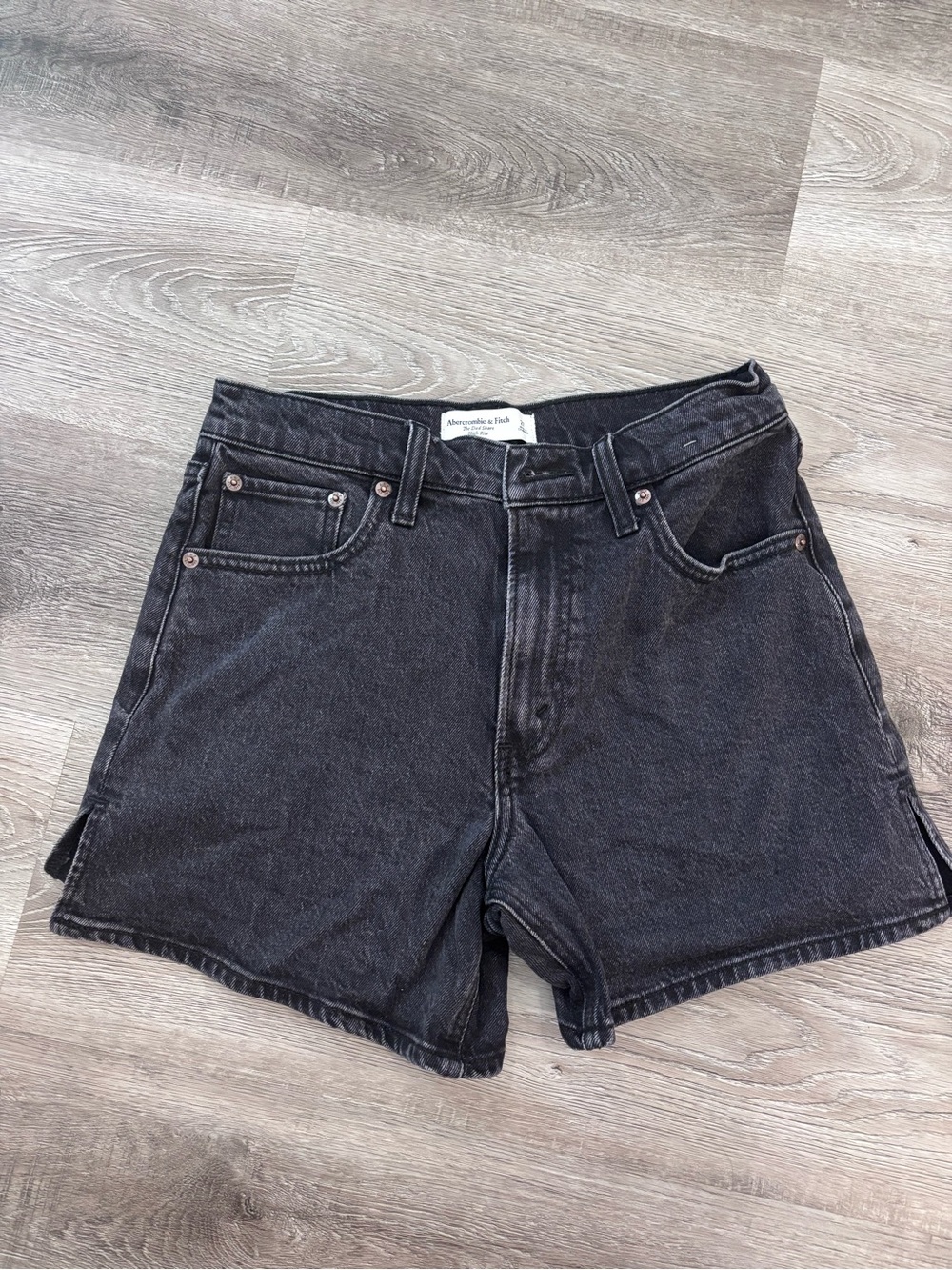 Abercrombie & Fitch black the dad high rise size 27